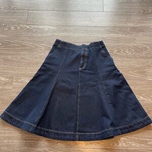Mango Denim A-line Midi Skirt